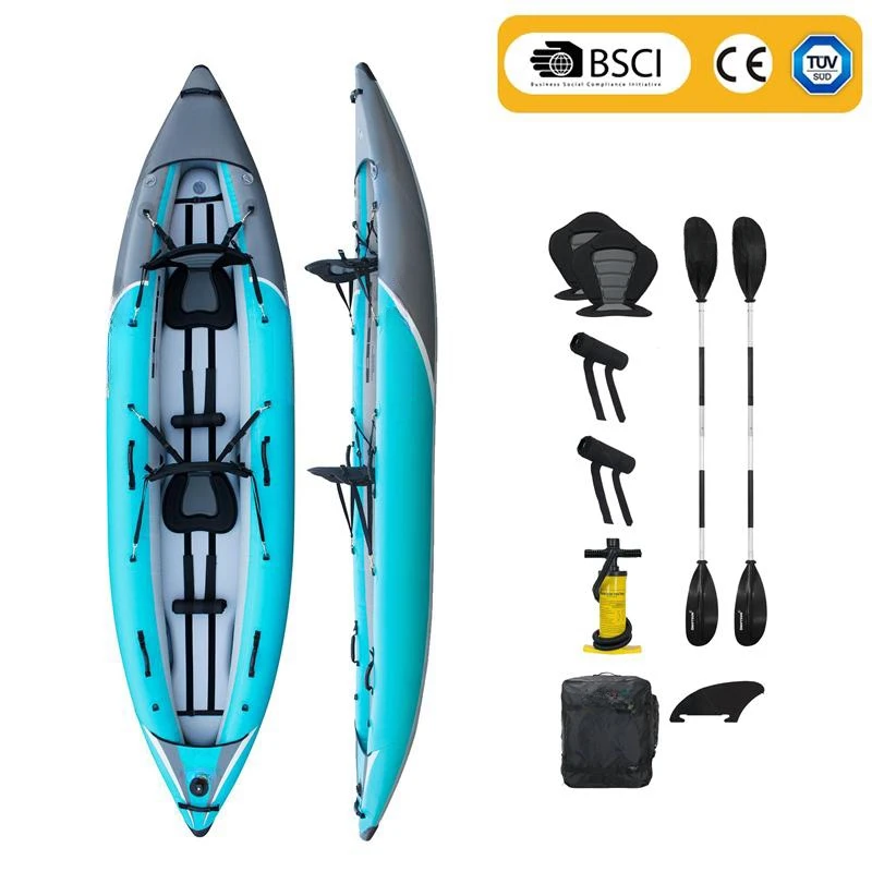 Quality Assurance Inflatable Catamaran Kayak Inflatable Boat Kayak Inflatable Pedal Kayak 2 Person