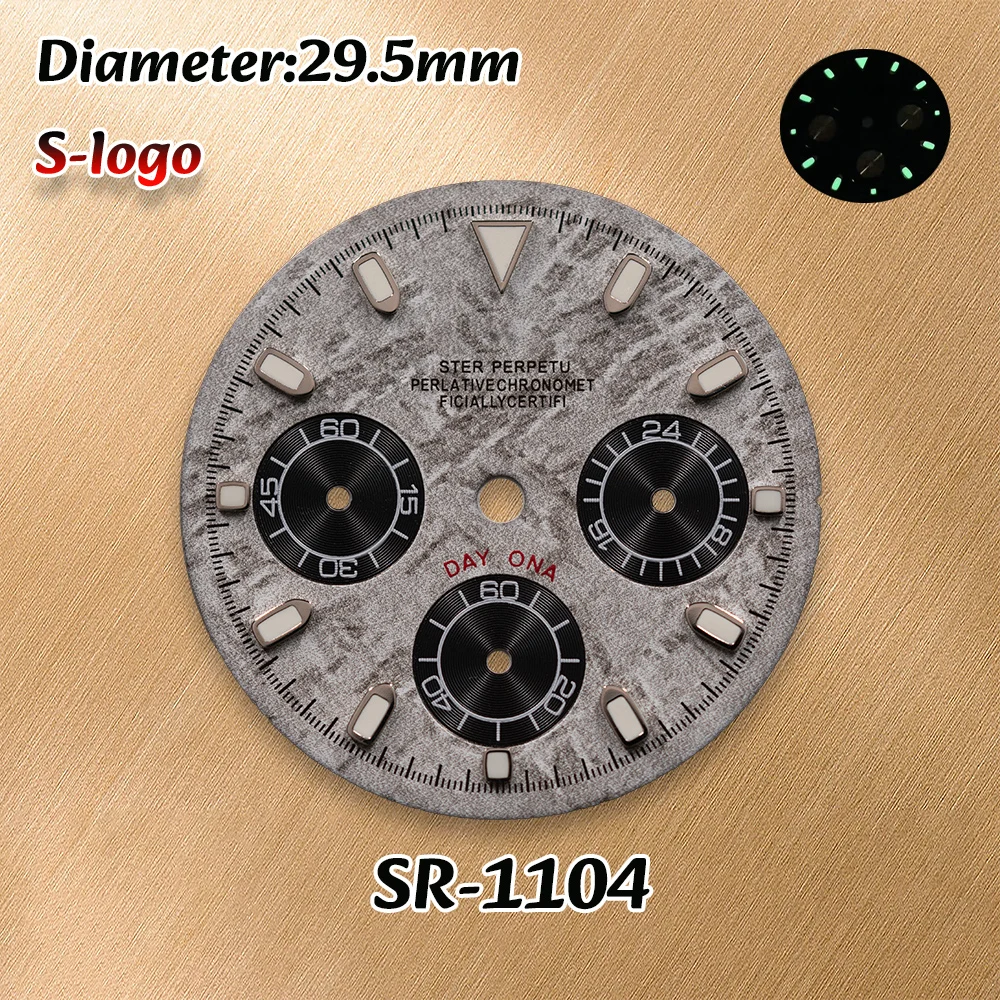 NUOVO orologio meccanico da uomo VK63 – Quadrante S da 29,5 mm, quadrante Panda, Luminescenza verde 3C e accessori per la modifica dell'orologio