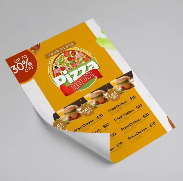 200pcs 157g Customized menu advertising brochure double-sided color printing A5/A6 size catalog business