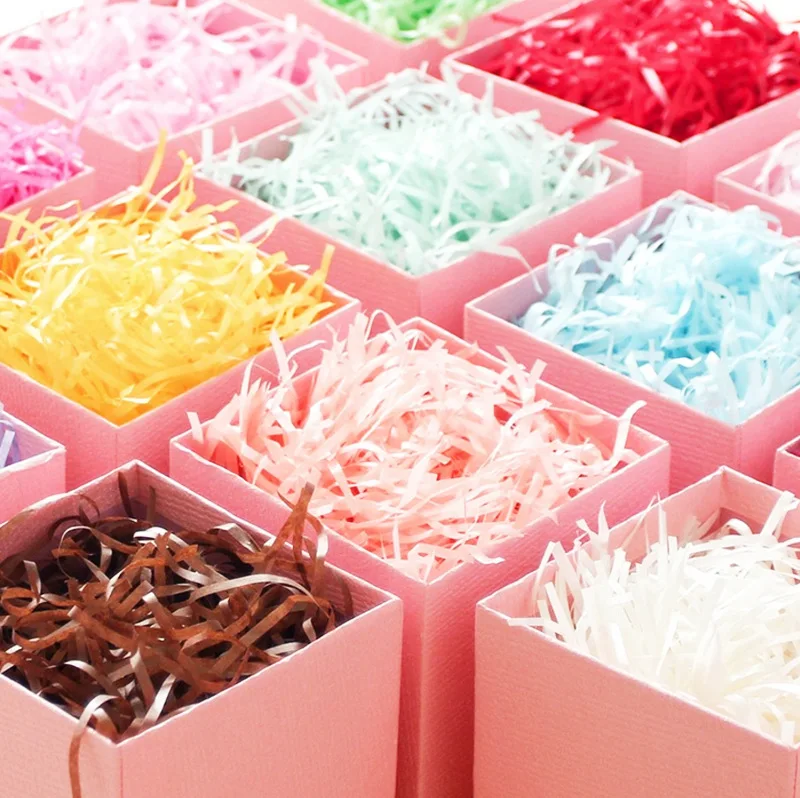 Paper Raffia Shredded Paper Decoration DIY Confetti Gift Box Filling Material Wedding Marriage Decor Accessories 10/30/50/100g