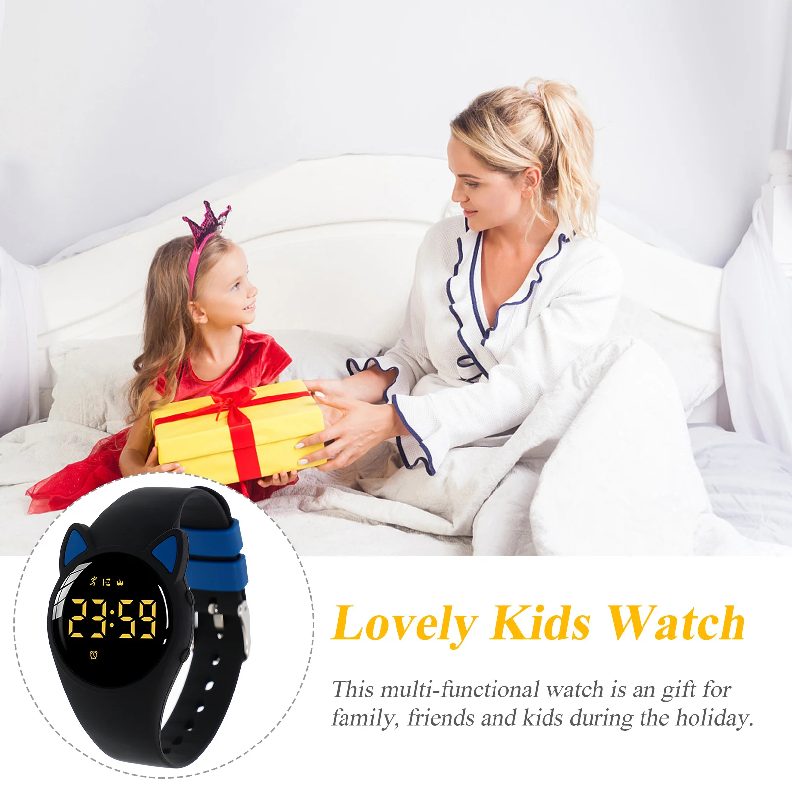 Kids Waterproof Watch Adjustable Digital Led Timepiece For Children Luminous Electronic Watch Outdoor Sports Gift