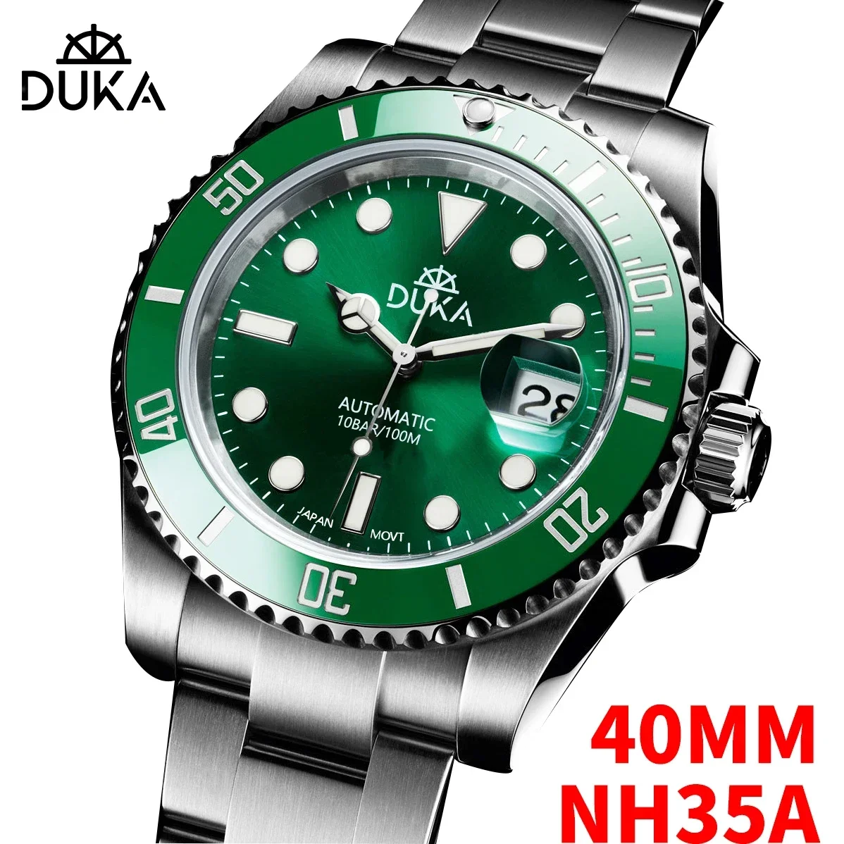 DUKA Men's Watches Luxury Automatic Mechanical Watch for Men NH35A Stainless Steel Waterproof Wrist Watch Mens Relogio Masculino