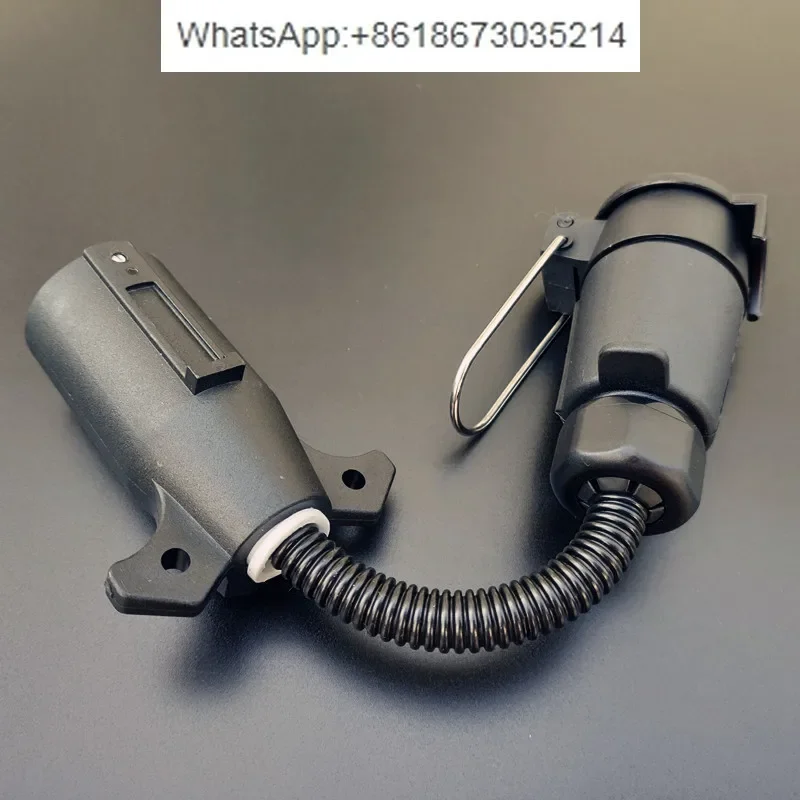 Trailer RV accessories Power conversion plug socket 7-core round European head to 7 flat needle American