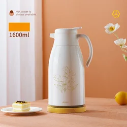 GIANXI 2000ML Orchid Pattern Thermos Bottle With Handle Kitchen Large Capacity Thermos Water Bottle Tea Coffee Pots Home