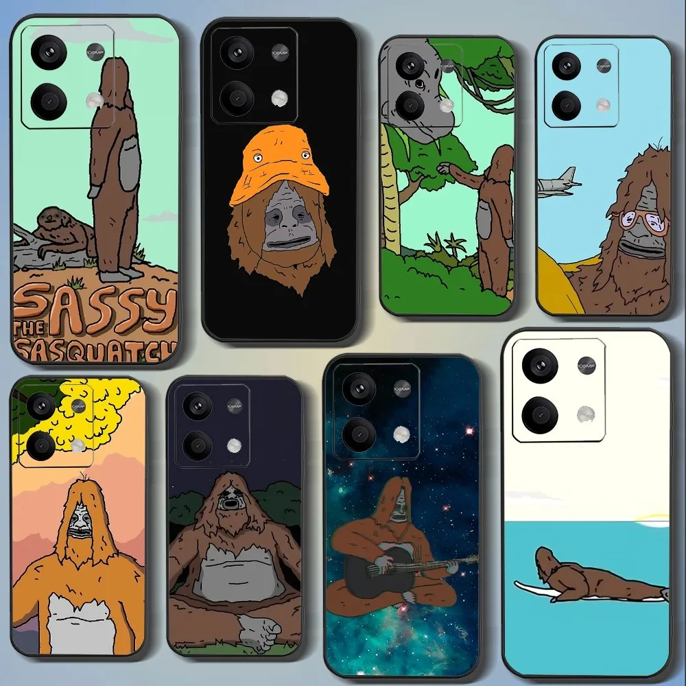 Sassy The Sasquatch Phone Case For Xiaomi 11 Redmi Note 11 5G 8T 9A 9 10T Note8Pro Note9 12SUltra Black Case