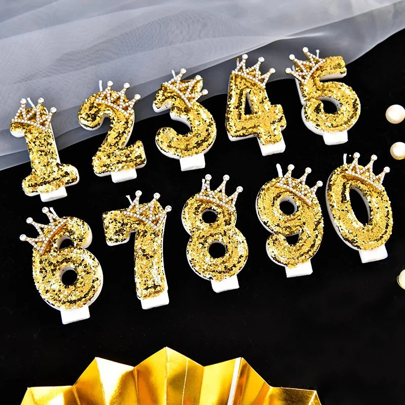 Crown Birthday Digital Candle Baking Cake Smokeless Adult Year Old Internet celebrity ins Party Romantic Ideas