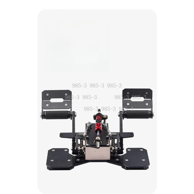 All-Metal Flight Sim Rudder Pedals Hall Sensor Toe Brakes Gaming Accessories