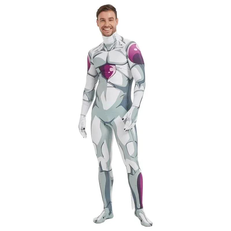 

Облегающий костюм из спандекса — костюм персонажа аниме Frieza. Подходит для вечеринок на Хэллоуин и Рождество.