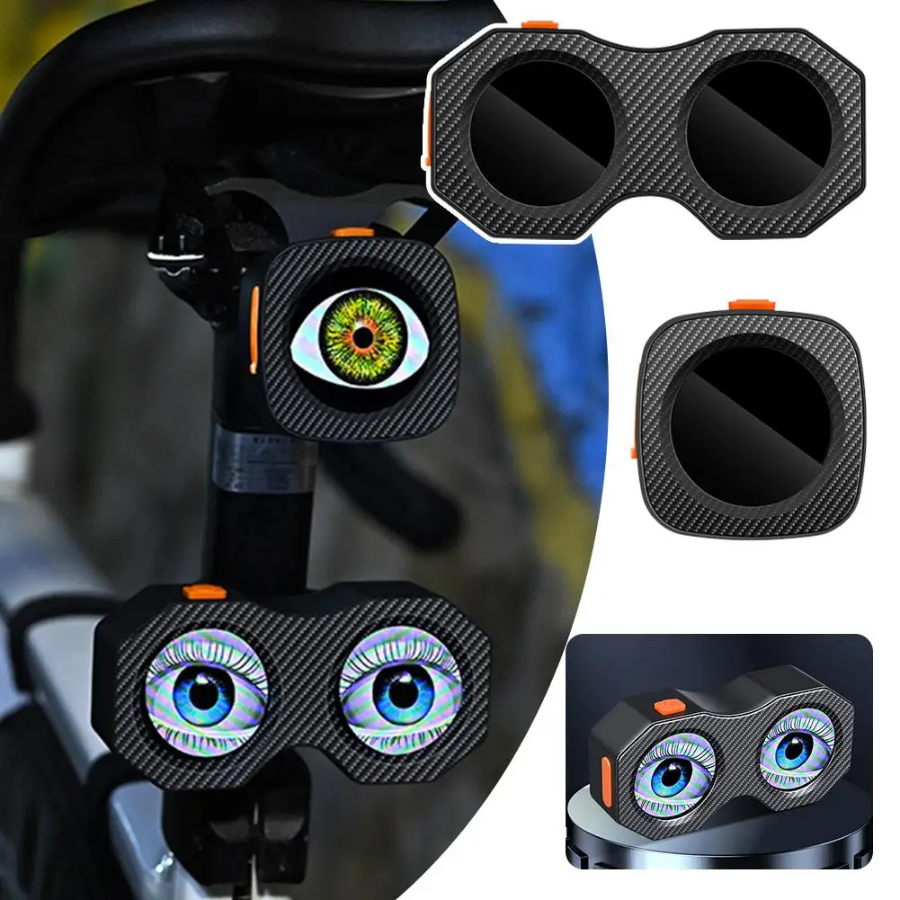 Electric Tricycle Motorcycle LED Rearview Mirror Modification Light Devil Headlight Eye Car Accessories Winking A1A3