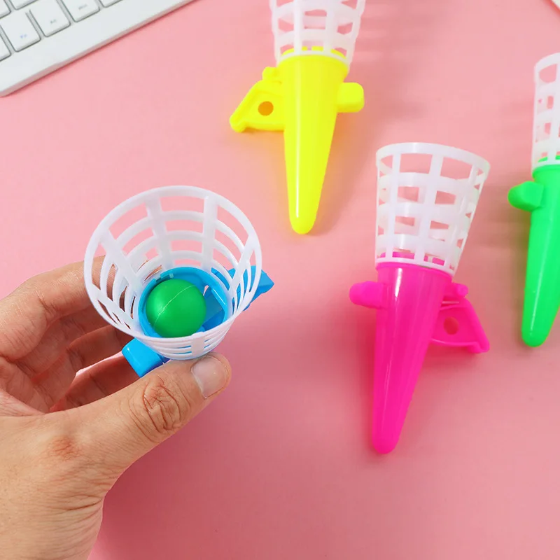 5 個子供カタパルトとキャッチボール小さなおもちゃ楽しいアイスクリーム射出ボールダブルゲーム幼稚園のご褒美小さなギフト