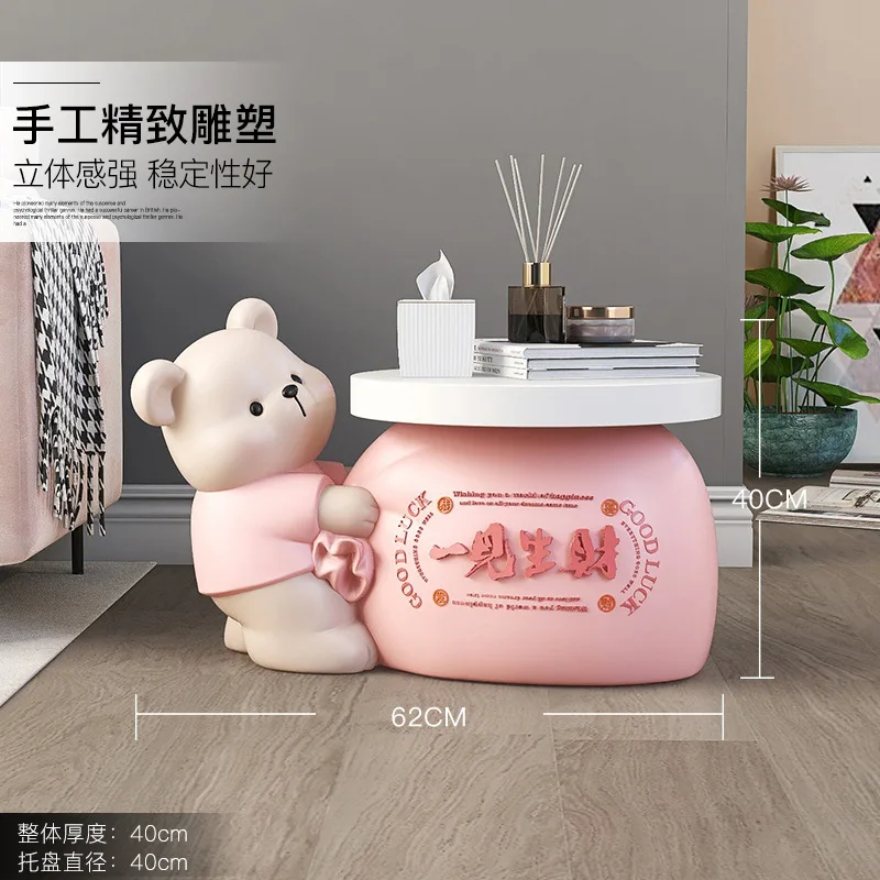 Cream Wind Charm Bear Decoration Large Home Decor Living Room Coffee Table Bedroom Nightstand Gifts