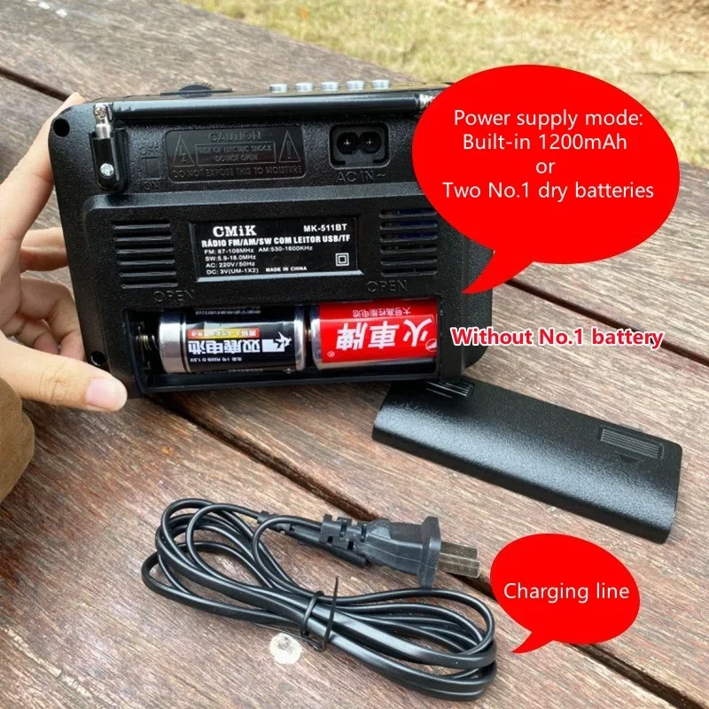 Портативное ретро-радио, высокочувствительное FM AM SW-радио, выпрямитель, встроенные беспроводные Bluetooth-колонки, уличный MP3-плеер