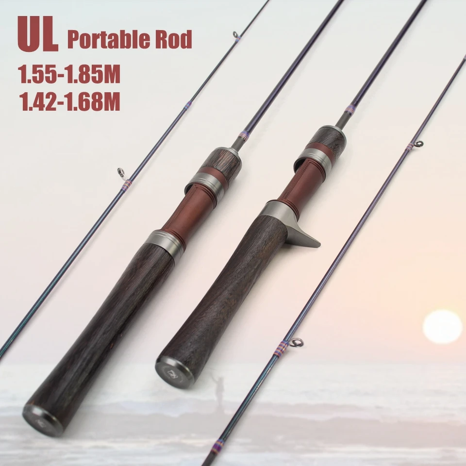 1.68M 1.8 ULSlow Spinning Casting Lure Rod 1.5-8g Lure Ultralight Rods Ultra Light Solid Tips Trout Stream Fishing Pole Pesca