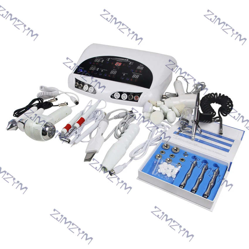 10 in 1 Lifting della pelle multifunzionale Scrubber per la pelle ad alta frequenza Spazzola per la pulizia del viso Microdermoabrasione Macchina per la cura della pelle