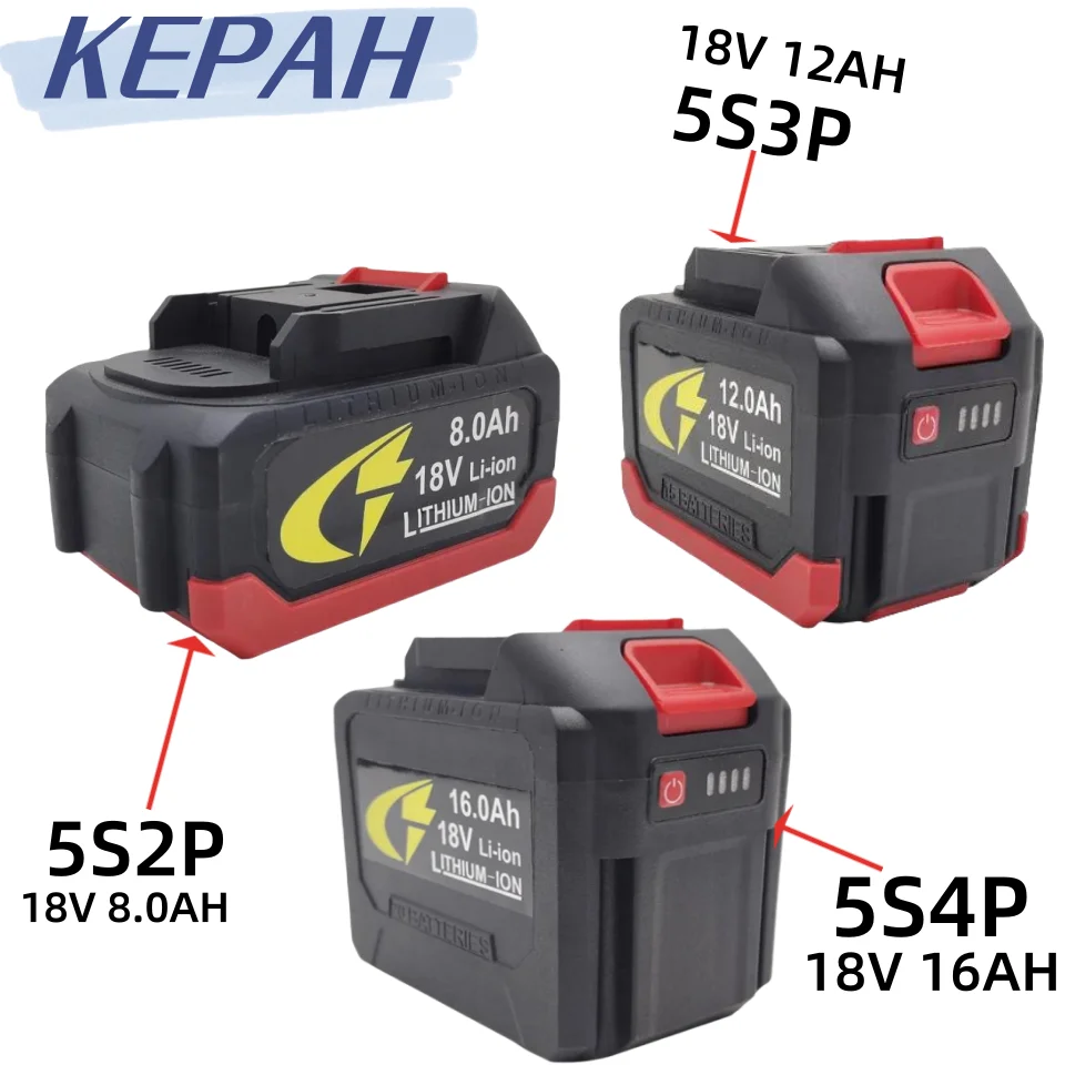 18V 5S2P 5S3P 5S4P Makita 18650 lithium battery can charge 8AH 12AH 16AH battery with high current and high discharge. Charger.