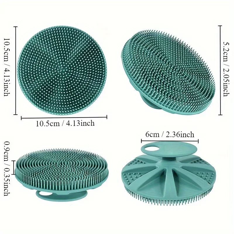 Soft Silicone Body Scrubber Exfoliating Bath Brush Shampoo Brush Handheld Shower Cleansing Brushes Scalp Massager Bathing Tools