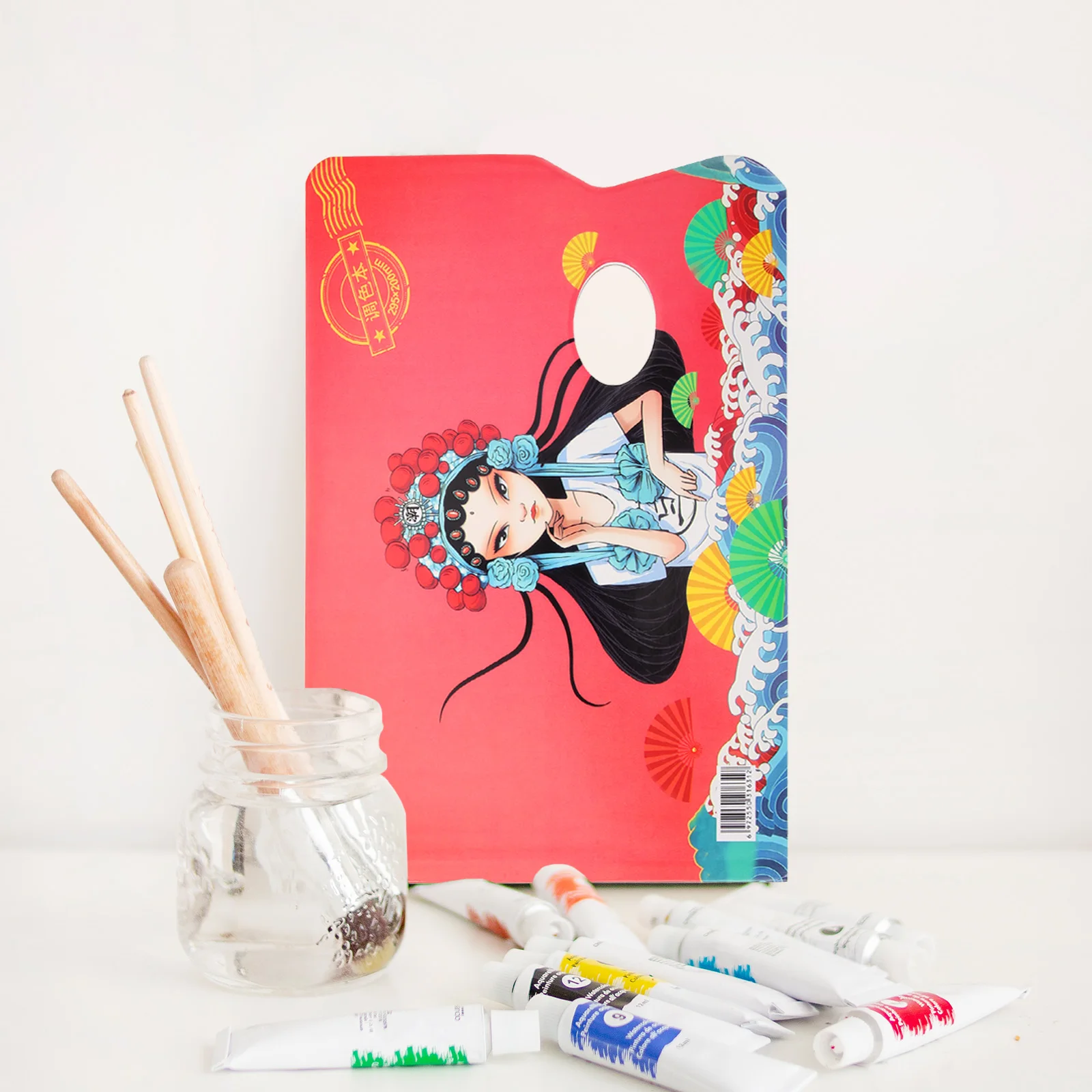 

2 Books Color-tuning Paper Tray Watercolor Pallet Palette Paint Holder for Painting