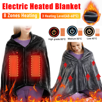 Electric Blanket Winter Warm USB Heating Shawl Blanket Outdoor Camping Body Warmer Multifunctional Coral Velvet Blanket for Home
