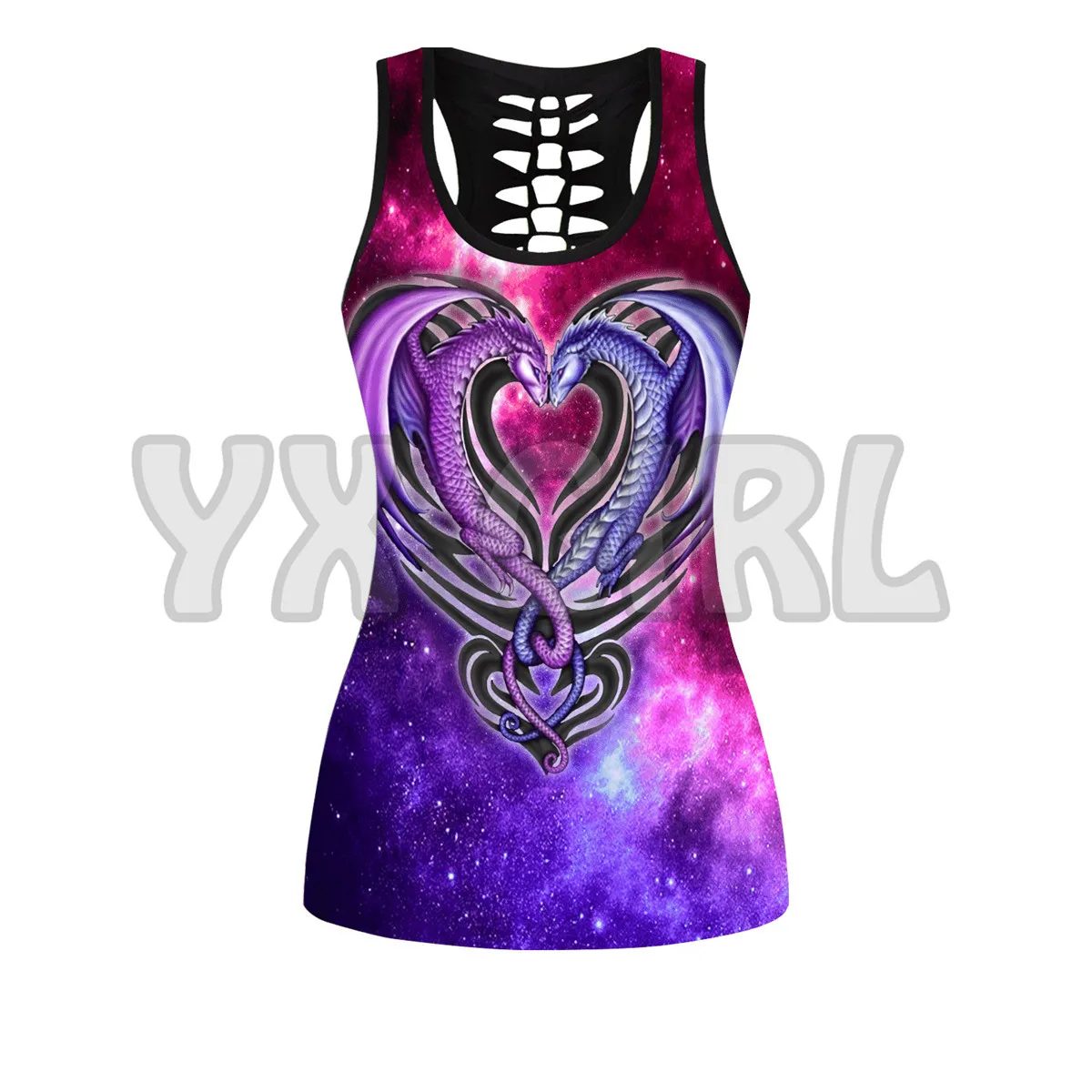 Native Feather  3D Printed Tank Top+Legging Combo Outfit Yoga Fitness Legging Women