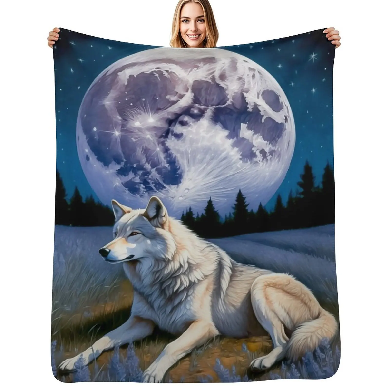 

Eyes of the Wild: A Wolf's Wisdom Throw Blanket Tourist Heavy Hairys Luxury Thicken Blankets