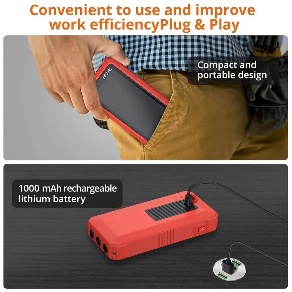 Rechargeable Smart Multimeter with 5.0 Inch Color Screen - 6000 Count Smart Multi Testers, True RMS Autoranging Multimeter, NCV,