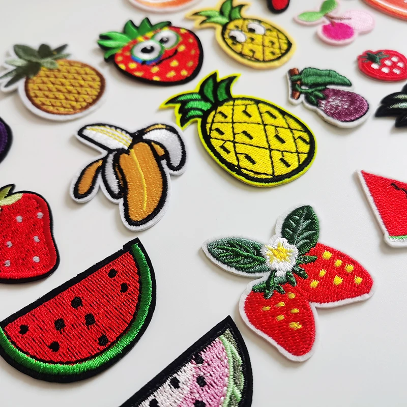 Embroidered Patch Fruit And Vegetable Pineapple Watermelon Molding Embroidery Sewing Ironing Clothing Accessories Cloth Stickers