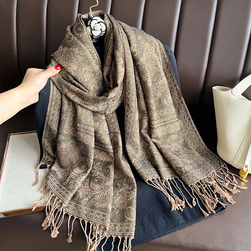 

Luxury Brand Autumn Cashmere Pashmina Shawl Women Wrap Warm Winter Scarve Design Print Female Stoles Scarf Lady Outdoor Bufanda