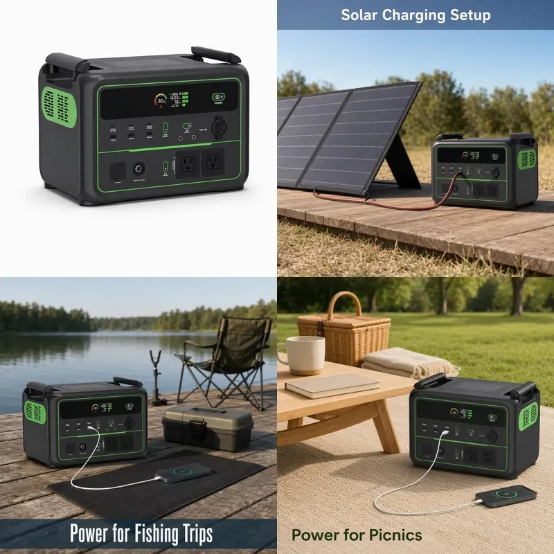 for BP120C 1200W 1008Wh Portable Power Station LiFePO4 Battery Pure Sine Wave Inverter 100W USB-C Fast Charging Eco-friendly