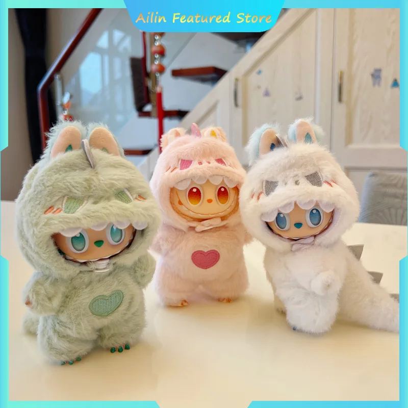 

For Labubu Clothes Plush Dinosaur Clothing Set 10cm Cute And Fashionable Dressing Accessories Plush Dinosaur Set Toy Hobbies