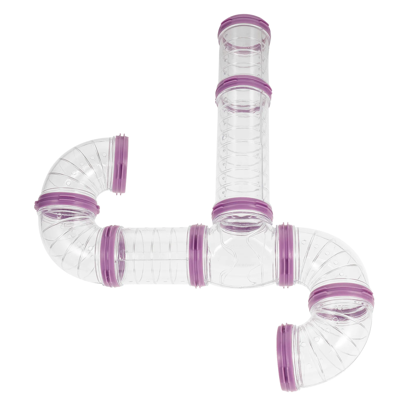 

Pipeline Motion Tunnel Hamster Cage Clear Tube Violet Plastic DIY Tunnels Thickened Material Sturdy Scratch Resistant Long Use