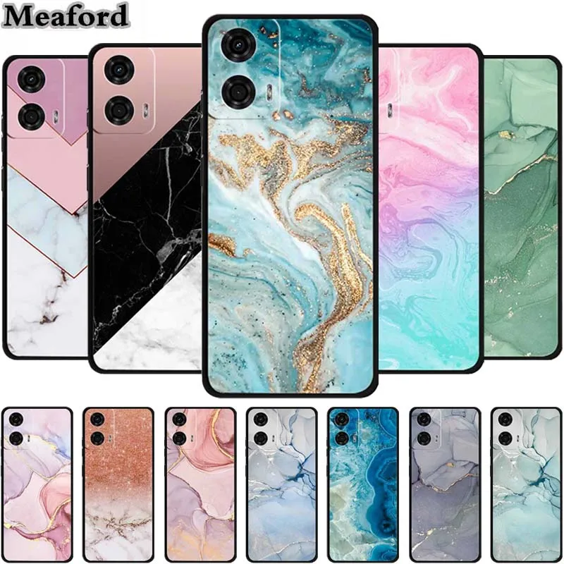 For Motorola Edge 50 Fusion Phone Case Marble TPU Soft Silicone Back Cover for Moto Edge50 Fusion Mica Painted Protective etui