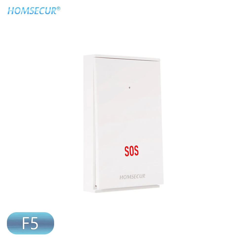 

HOMSECUR F5 433MHz Wireless Emergency Panic SOS Button for Home Security WIFI 4G Alarm System