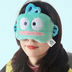 Anime Kawaii Sanrio Hangyodon Eye Mask Cartoon Toys Nap Blackout Blindfold Face Wash Belt Plush Eye Patch Ultra-Soft Material