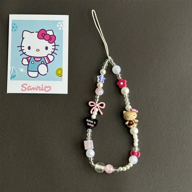 카와이 헬로 키티 페르시 전화 체인 귀여운 소녀 Ccd 카메라 배낭 펜던트 장식 친구 생일 선물 주변 장치