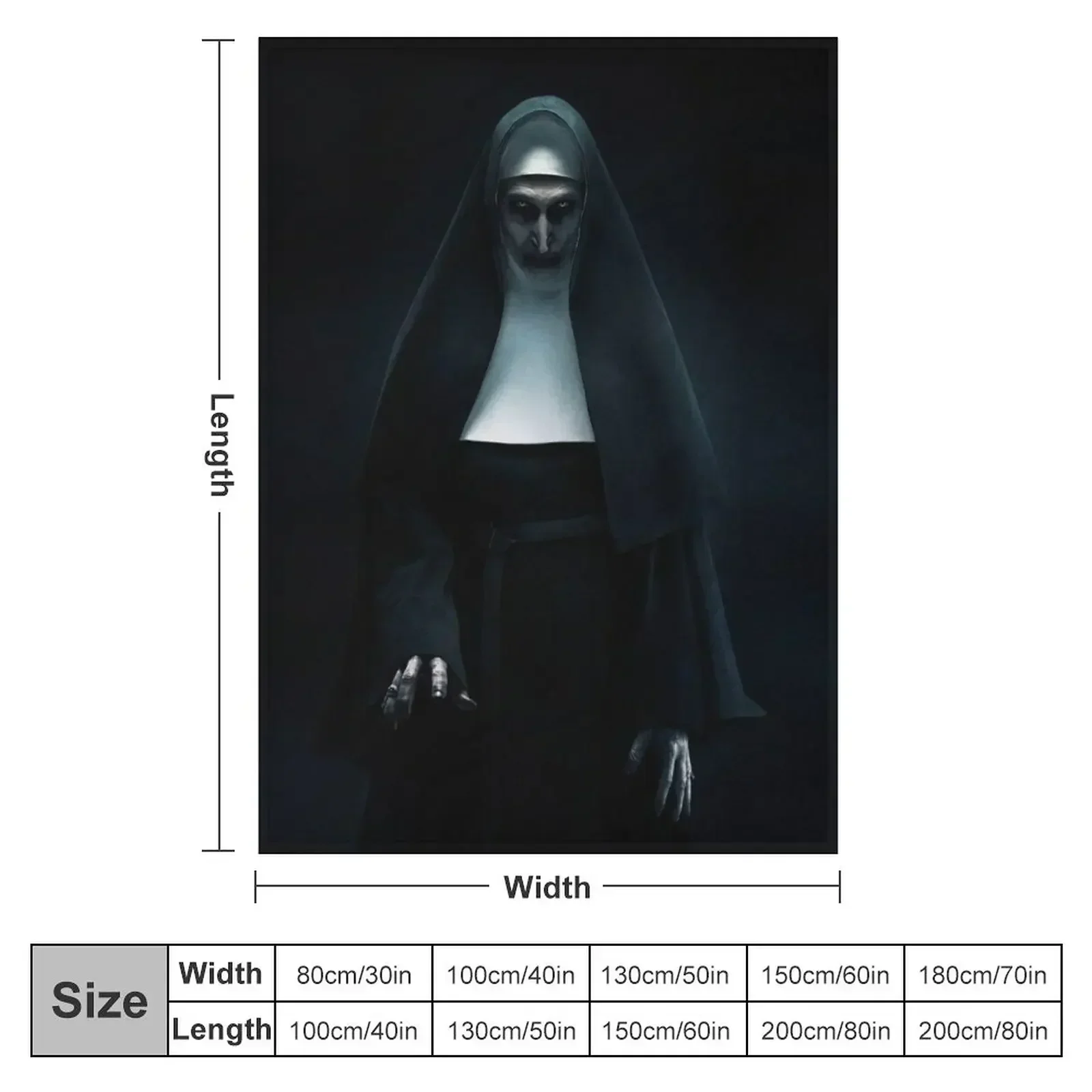 The Nun Demonic Sister Valak Throw Blanket Bed covers Softest Blankets