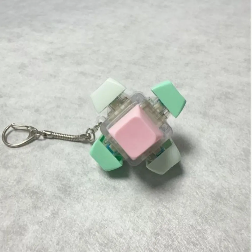 New 2/3/6/9 Keys Finger Keyboard Keycap Stress Relief Decompression Gadget Pass The Time Fidget Keychain Adult