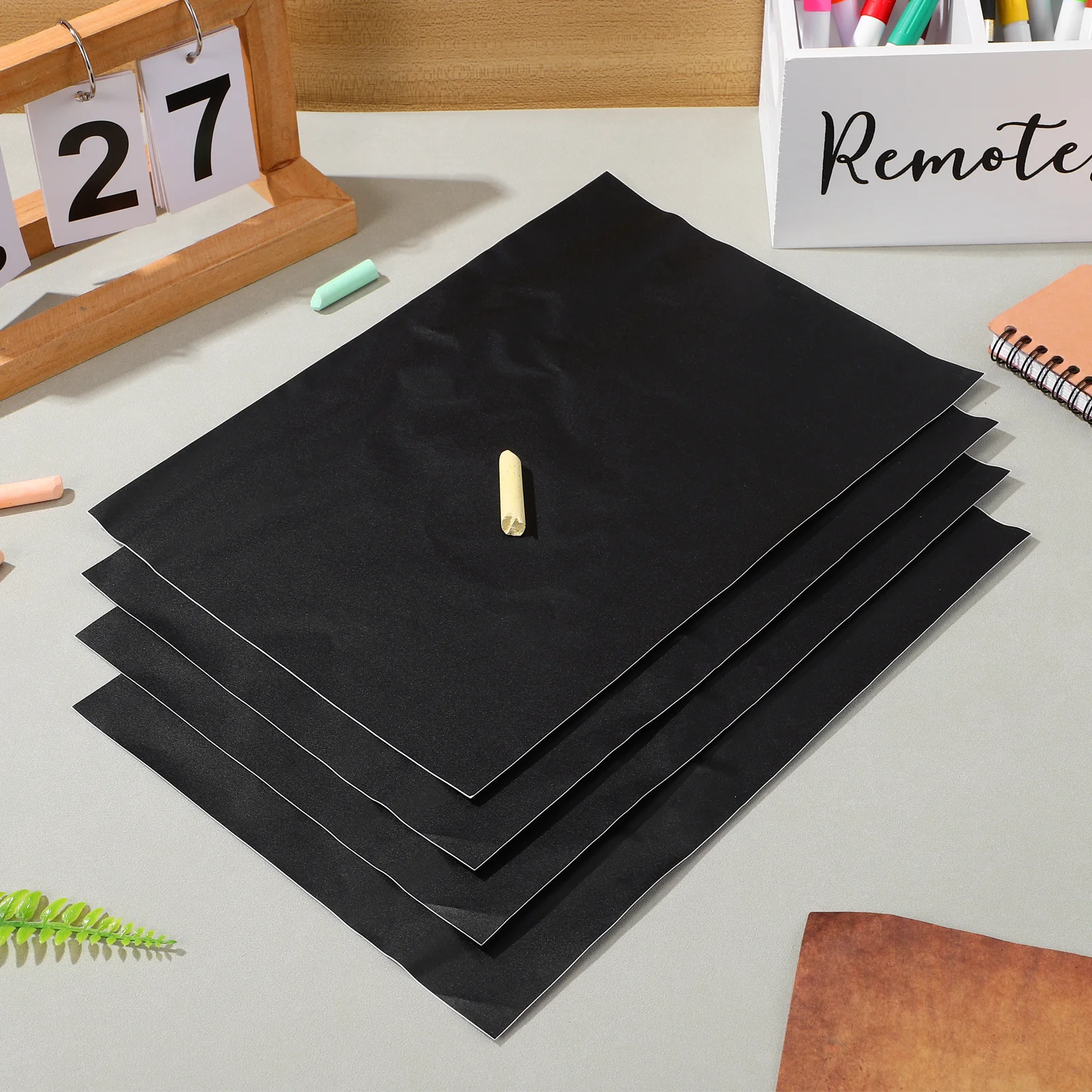 

4pcs 20X30Cm A4 Blackboard Sticker Removable Chalkboard Wall Decal For Kitchen Office School Classroom Black Board Stickers