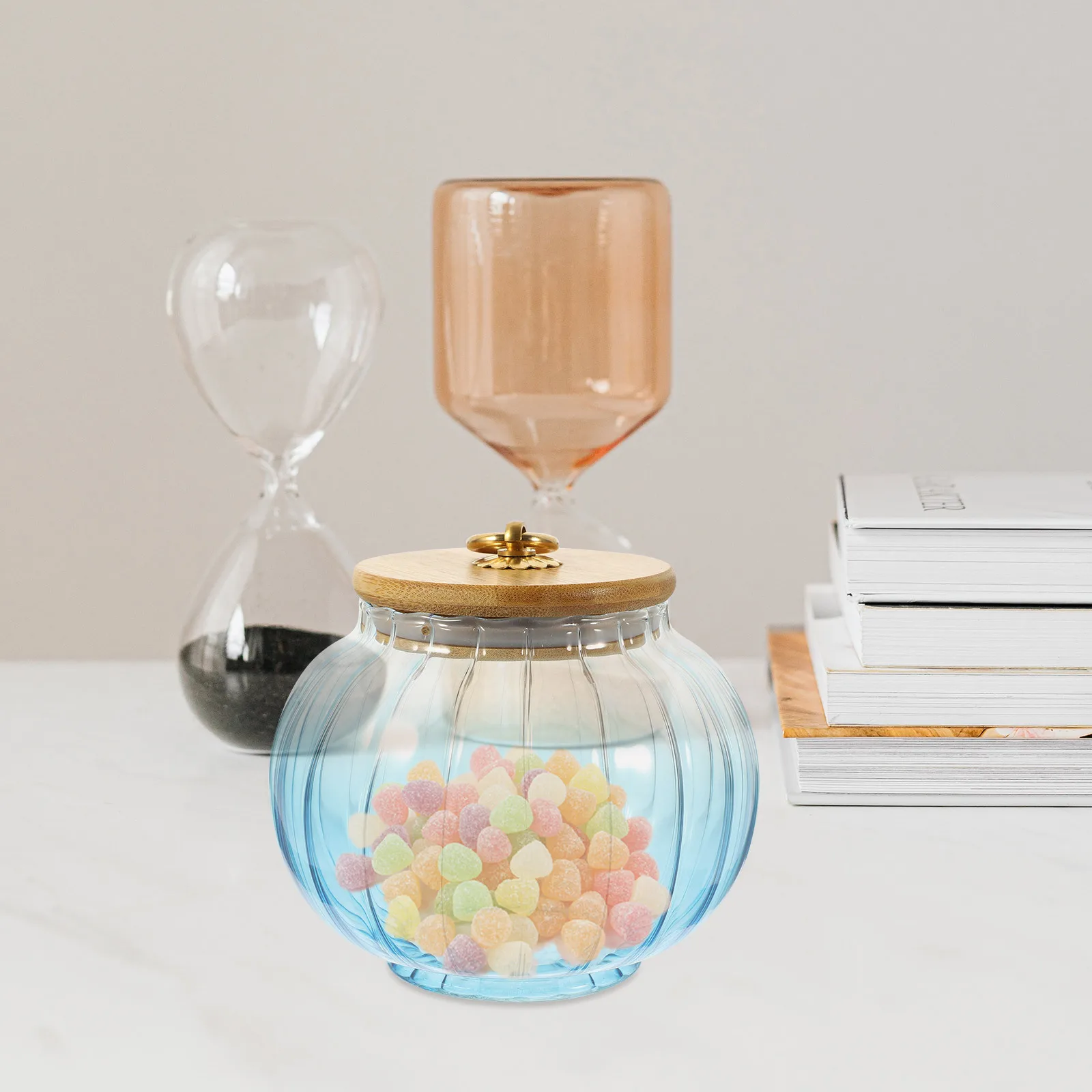 

Glass Tea Canister Airtight Storage Container Clear Jar Glass Storage Tank for Tea Candy Food Jar with Lid