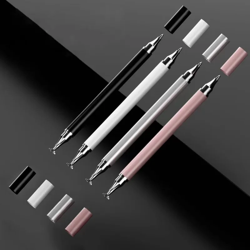 1-4pcs 2 in 1 Dual-purpose Stylus PaintingOffice Retouching Mobile Phone Capacitive Pen Disc Silicone Tablet Pen Capacitive Pen