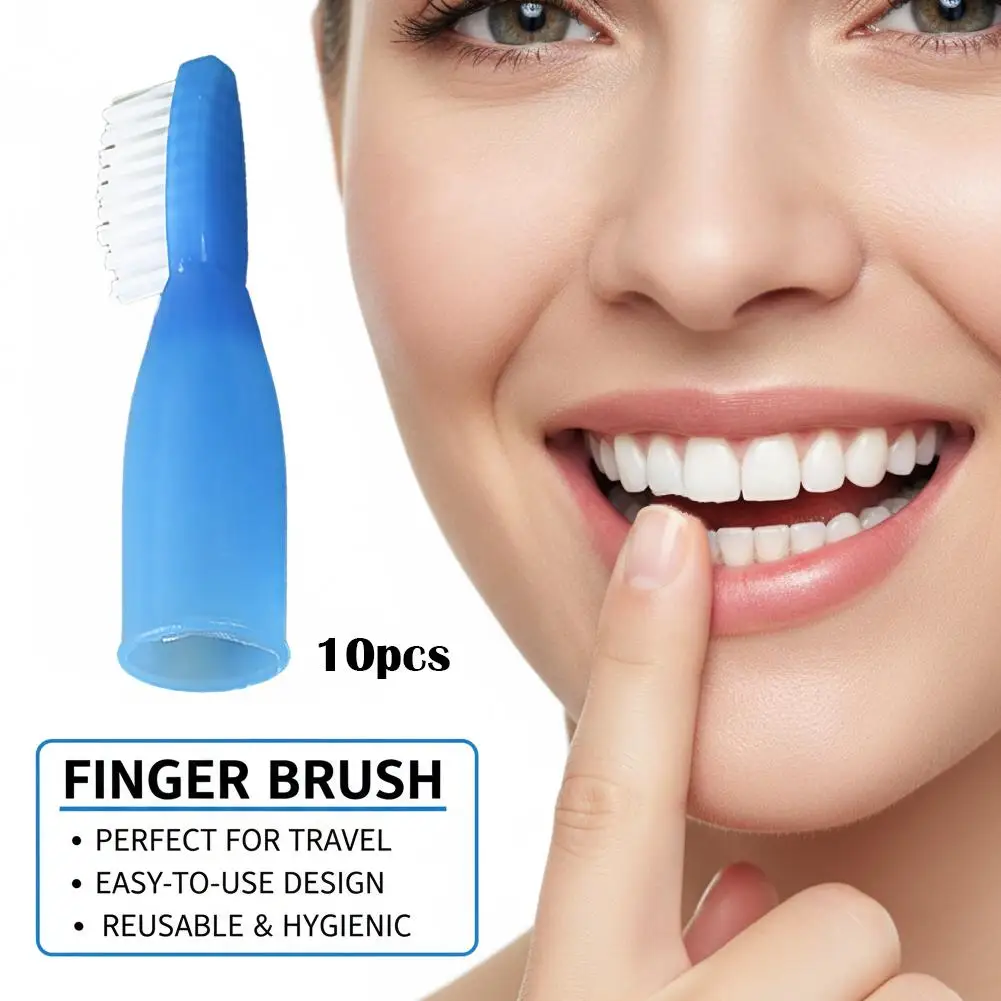 10 Pcs Household Teeth Brush Mini Too Brushes Prison Finger Toothbrushes Small Plastic Dedicated Cleaning Brush Portable Travel