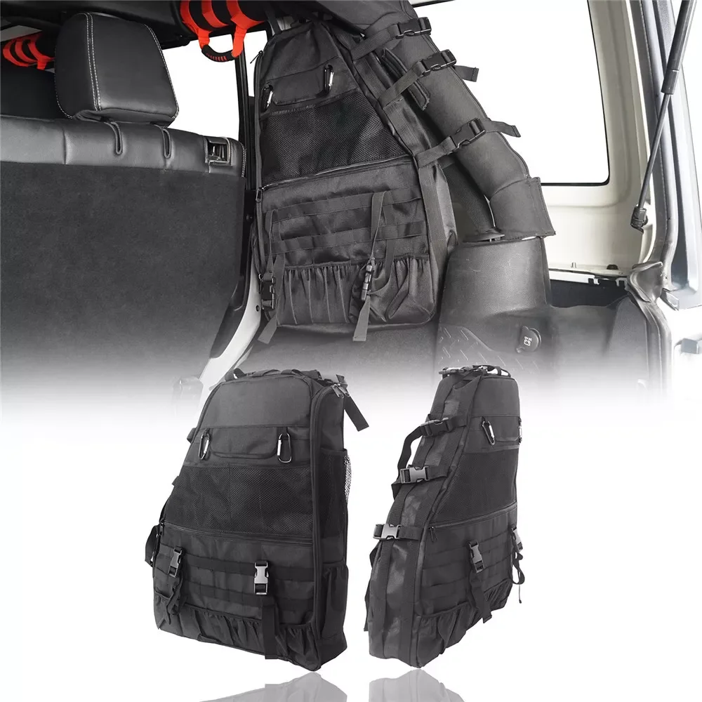 For Jeep Wrangler JK Rubicon 4-Door 2007-2019 JL JK JKU Roll Bar Storage Bag Cage Multi-Pockets Organizers Cargo Bag Saddlebag