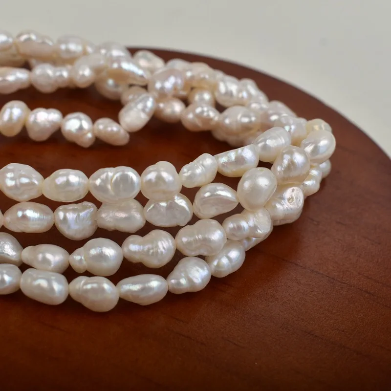 

8 Character Pearls Bead Gourd-shape Natural Freshwater Pearl Loose Spacer Beaded for Making DIY Jewelry Necklace Bracelet 7x9mm