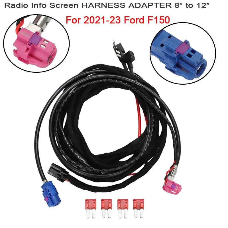 8インチから12インチのスクリーンハーネスアダプター-2021-23-フォード-f150-ラジオ情報-ml3z-14d202-b-用