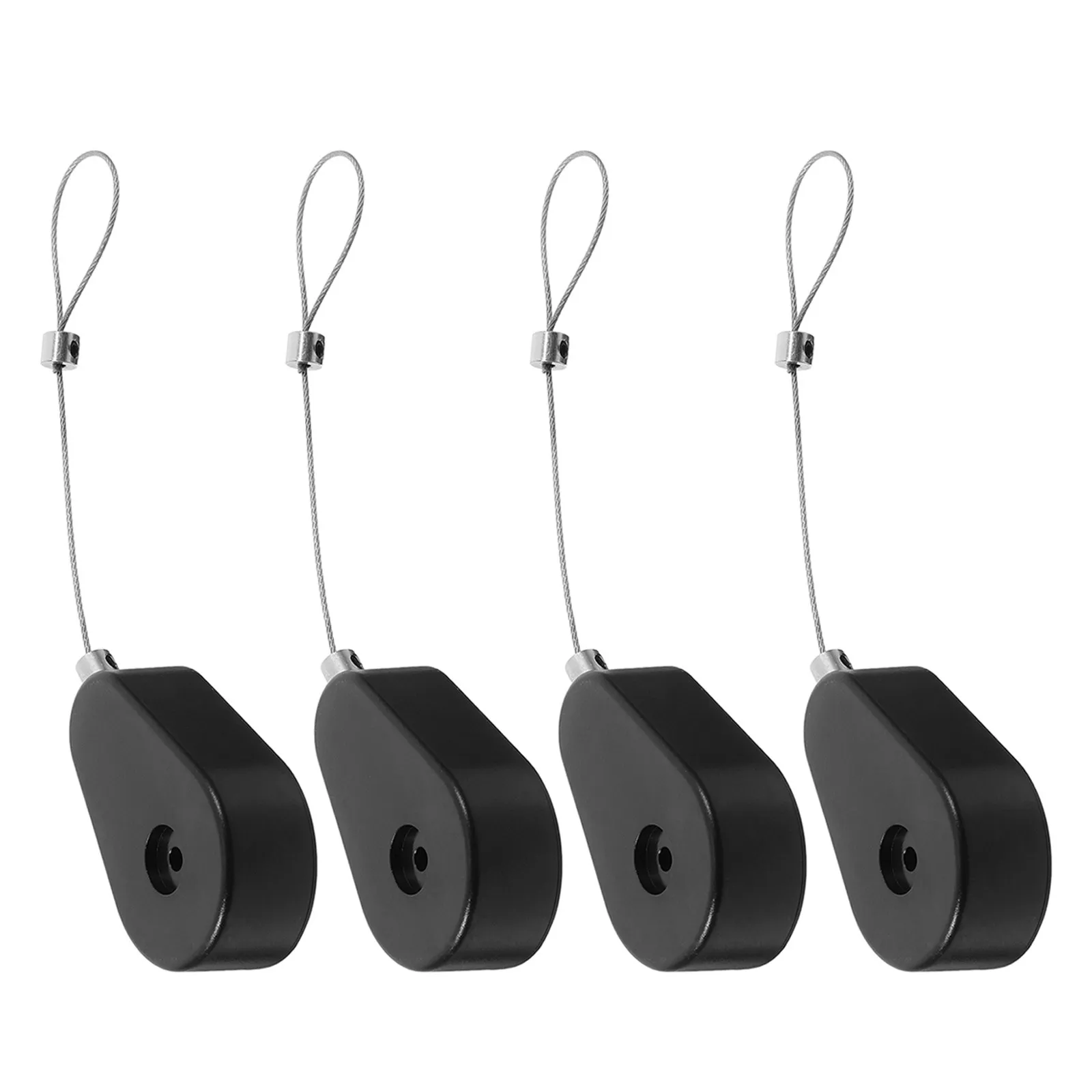 

4Pcs Anti-Lost Retractable Wire Lock Box for Laptop Remote Controller Merchandise Secure Cable Tether Storage Safety Wire Lock