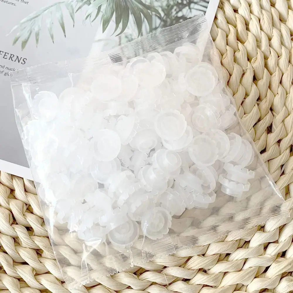 100 قطعة المزهرة السريعة المتاح رمش حامل الغراء الأبيض الوردي كوب زهر سريع تطعيم الرموش الصناعية حلقة لاش لوازم #2