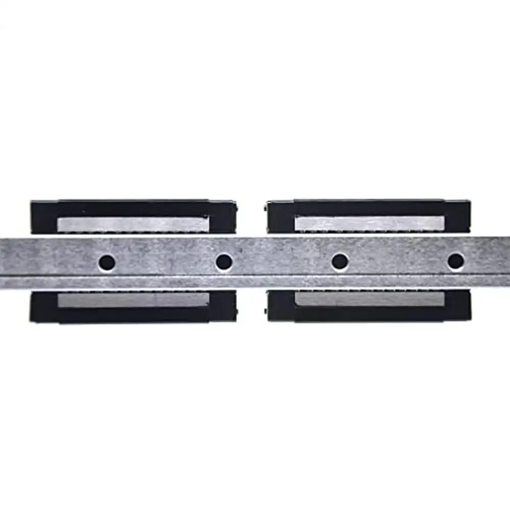 Linear Rail Guide 1000mm with 2 Black MGN12H Carriage Blocks Anti-Fall Strips 3D Printer CNC Machine 25mm Hole Distance Rubber