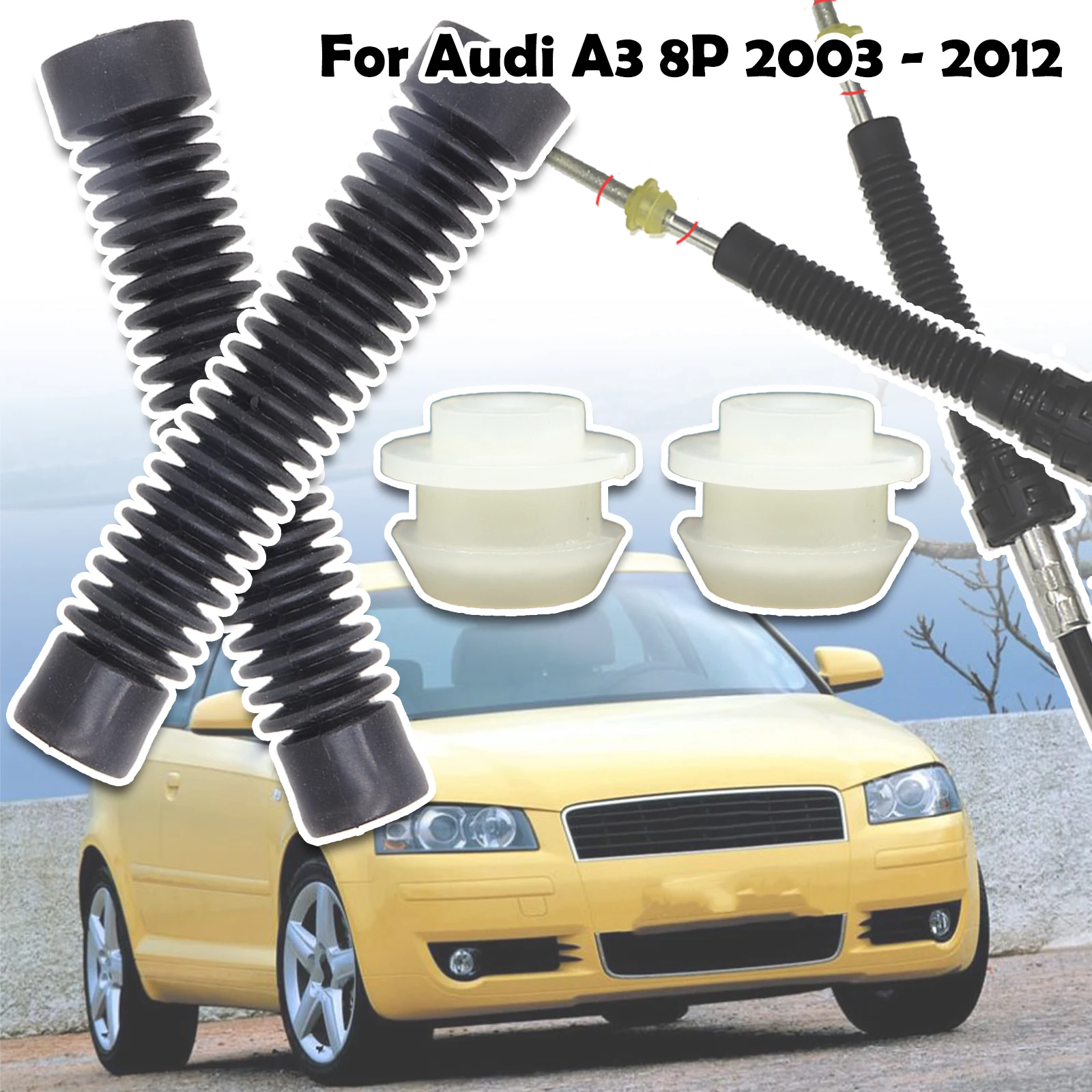 Manual Gear Shift Change Cable Joint And Seal Gaiter Sleeve Linkage Bush Shifter Lever Selector For Audi A3 8P 2003 2004 - 2012