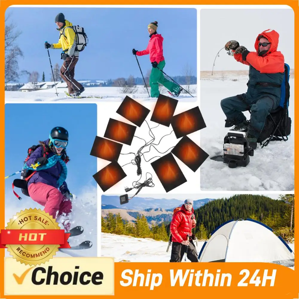 3 Levels Outdoor Thermal Winter Heating Vest Pads Waterproof USB Heating Pads Winter Warm Pants Heated Pads Electric Heated Pad