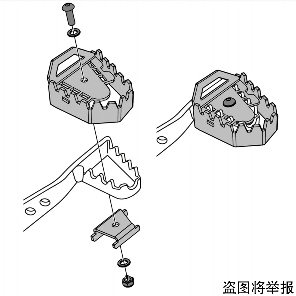 F850 F750 GS Rear Brake Pedal Lever Step Plate Tip Extension Enlarge For BMW F750GS F850GS 2018 2019 2020 2021 2022 2023