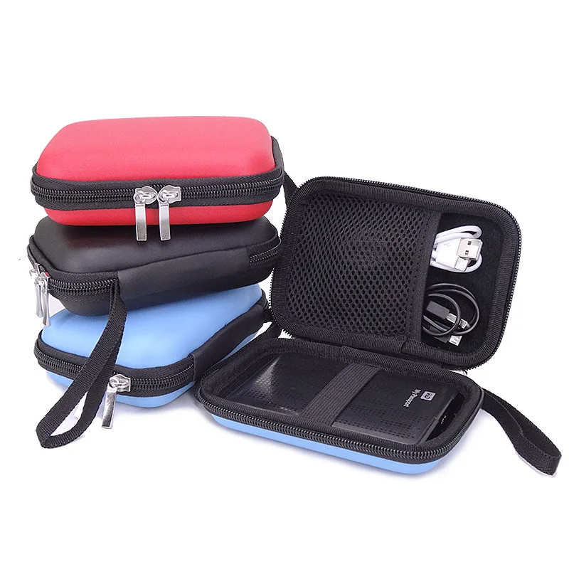 JHYZAURTEK External Hard Drive Disk Portable Zipper Case Bag Pouch Protector For 2.5" WD Seagate ADATA HDD Hard Disk Drive